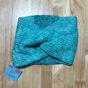 Handmade Teal Knitted Earwarmer